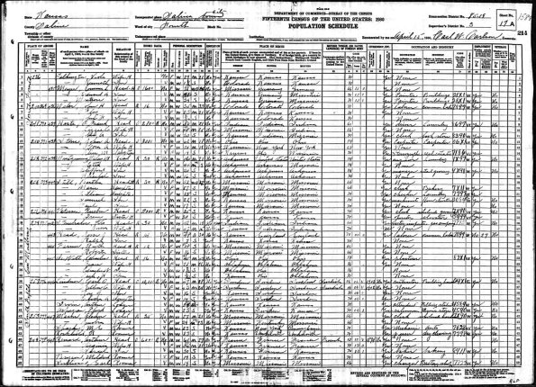 1930 US Census Glen and Zenobia Mason