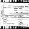 1936 Jul 18 Marriage cert for Agatha Mary Kirchen and Olaf C Bjerk