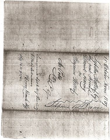 Ben and Sybilla Divorce Doc 18 Oct 1837 pg 1